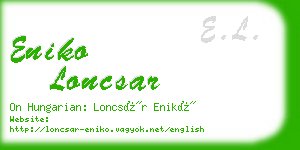 eniko loncsar business card